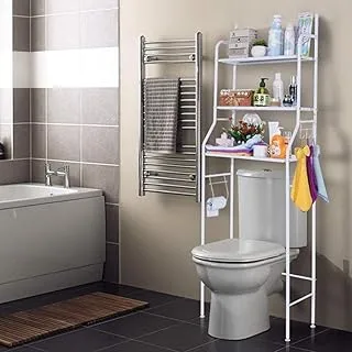 J&J 3 Layer Metal Bathroom Storage Shelf Rack,Space Saver Organizer Holder