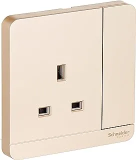 Schneider Electric AvatarOn, 1 Gang, Socket, 13A 250V, Wine Gold, E8315_WG_G12