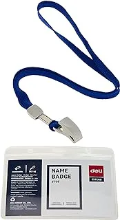 Deli E5756, Lanyard Neck Strap With Clear Id Card Badge