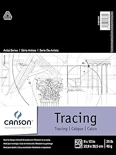 Canson Foundation Tracing Paper Pad For Ink, Pencil And Markers, Fold Over, 25 Pound 9