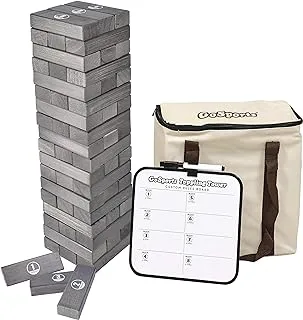 GoSports 3 ft Large Wooden Toppling Tower - Includes Bonus Rules with Gameboard - Choose Your Style