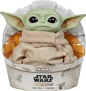 MATTEL Star Wars Grogu Plush Toy, 11-In â€œThe Childâ€ From The Mandalorian, For Movie Fans, Ages 3 Years And Older Gwd85