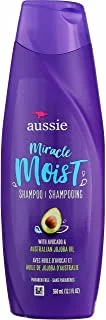 Aussie Miracle Moist Shampoo 12.1 Ounce With Avocado & Jojoba Oil (360ml) (2 Pack)