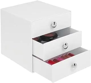 iDesign 3-Drawer Plastic Vanity Organizer, Compact Storage Organization Drawers Set for Cosmetics, Dental Supplies, Hair Care, Bathroom, Dorm, Desk, Countertop, Office, 6.5