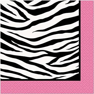 Unique Zebra Passion Beverage Napkins 16 Pieces