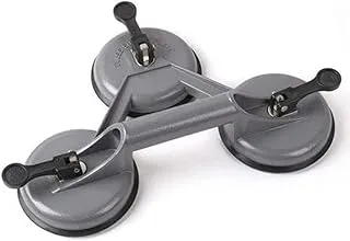 Royal Apex Heavy Duty Suction Cup Aluminium Glass Lifter Sucker Pad Carrying Grabbing Tile Puller Gripper for Lifting and Moving Glass, Floor, Window, Tile, Granite & Doors (Pack of 1, Three Pad)