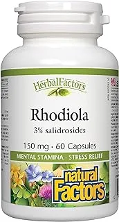 Natural Factors Rhodiola, 150 Mg, 60 Capsules