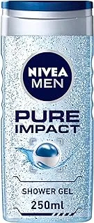 NIVEA MEN 3in1 Shower Gel Body Wash, Pure Impact Fresh Scent, 250ml