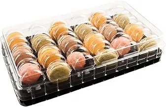 Macaron Box, Macaron To Go Packaging / Container - Holds 36 Macarons - Shock Safe For Transport - 100ct Box - Restaurantware