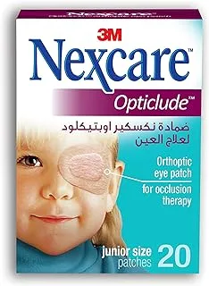 3M Nexcare 1537 Opticlude Orthoptic Eye Patch, Junior, 20S, One Size