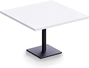 Mahmayi Ristoran Bar Table Square Base - 4 Seater Cocktail Bistro Table for Pub, Living Room, Dining Room - Ideal for Home & Commercial Kitchen Organization, Workspace Enhancement - White