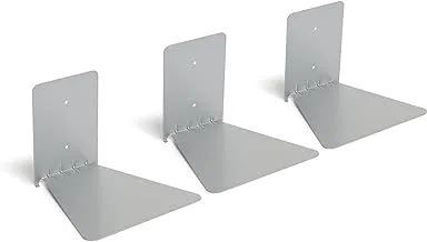 Umbra Conceal Floating Bookshelf, Large, Silver, Set Of 3 Set Of 3, Large 1005073-560