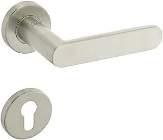 Yale Decorative Stainless Steel Aisi 304 Door Handle And Rosette Set, Elisa Design, Polish Steel Finish