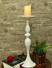 YATAI White Pillar Candle Holders Tall Metal Candle Holder Table Top Candlestick Tealight Candle Holder LED Candles Holder Pillar Candle Stand Wedding Centerpiece Party Dinner Event Flowers Stand