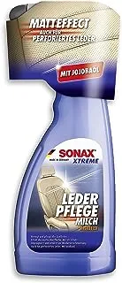 SONAX Xtreme 02542410 Leather Care Milk (500 ml) for Gentle Cleaning and Intensive Care of Smooth Real and Faux Leather, Blue