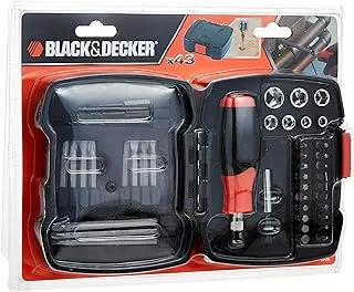 Black & Decker 43 Pieces Ratchet Screwdriver & Socket Set, A7175-Xj