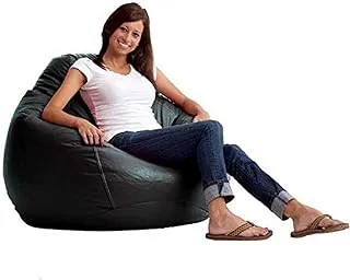 Comfy 2724303476611 pvc leather bean bag, black, 4.5kg/h60 x w80 d50 cm