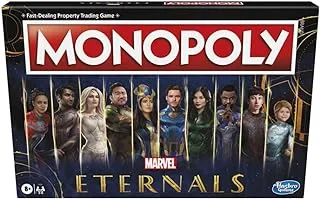 Monopoly: Marvel Studios' Eternals Edition Board Game For Marvel Fans, Game For 2-6 Players, Kids Ages 8 And Up, Multicolor, F1659