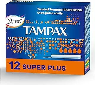 Tampax Super Plus Tampons With Applicator 12 Count