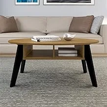 Artely Diva Coffee Table, Pine - Black - W 100 x D 60 x H 44 cm