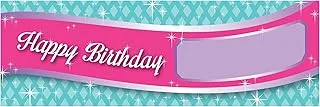 Creative Converting Princess Party Giant Party Banner With Stickers, 60-Inch Length X 20-Inch, Pink