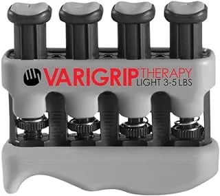 Dynatomy Varigrip Therapy Adjustable Resistance, Light To Medium Range, Finger Strengthener, Finger Exerciser, Hand Exerciser, Grip Strengthener, Extrawide Base, Ergonomic, 2 Exercisers In 1, Vgl, Red