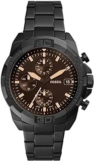 Fossil Men's Bronson Chronograph, Black-Tone Stainless Steel Watch, FS5851