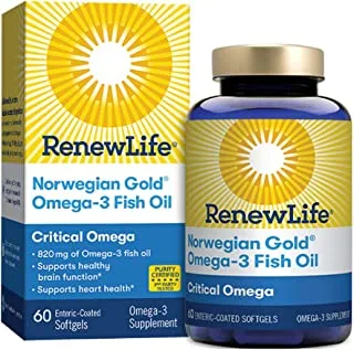 Renew Life Critical Omega Softgels ، 60 كبسولة هلامية