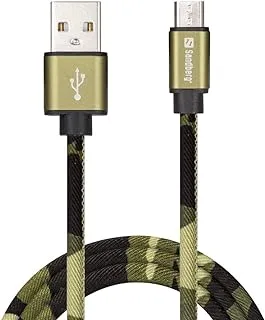 Sandberg Green MicroUSB Camouflage 1 m