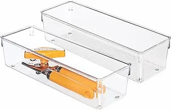 Idesign Linus Kitchen Drawer Organizer For Silverware, Spatulas, Cutlery, Gadgets, Office Supplies, Cosmetics, 4