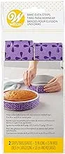 Wilton Bake-Even Cake Strips For Evenly Baked Cakes, 2-Piece Set, Purple, Fabric