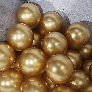 Jovitec 30 Pieces 12 Inches Latex Balloons Confetti Metallic for Wedding Birthday Party Decoration Gold Jovitec-Latex Balloons-02