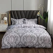 6-Piece Double Size Duvet Cover Set|1 Duvet Cover+1 Flat Sheet+4 Pillow Cases|Microfibre|Waterloo