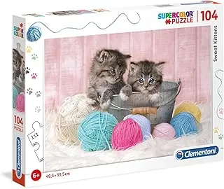 Clementoni Puzzle Sweet Kittens 104 Pieces, Multicolor, 27115