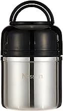 Nessan Vacuum Insulated Lunch Box 304 Stainless Steel Container 630ML, Silver/Black, Tsa038