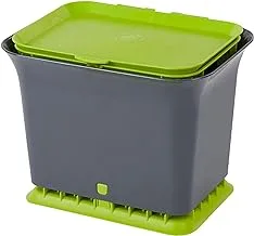 Full Circle Fresh Air Odor-Free Kitchen Compost Bin, Green Slate