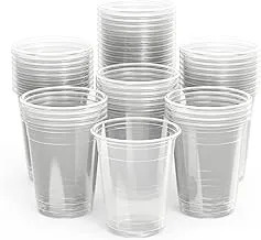 Cosmoplast 12 Oz Clear Plastic Cups Pack Of 50, Trcb12Ozptclp50, Drinking Cups