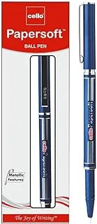 Cello Papersoft Ball Pen (Pack of 10 pens - Blue)| Premium ball pens | Professional pens with superior writing experience