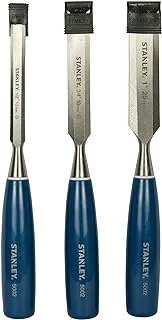 STANLEY 5002 Blue Handle Wood Chisels 3 Pcs 0-16-128