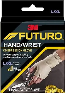 Futuro Compression Glove (wrist support) L/XL size, 1 unit/pack | Beige color | 09187ENR | Provides support to aching | swollen or weak hand and wrist | Mild support | Wrist support