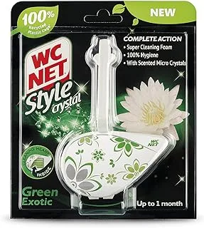 WC NET نمط كتلة المرحاض Crystal Green Exotic ، قطعة واحدة