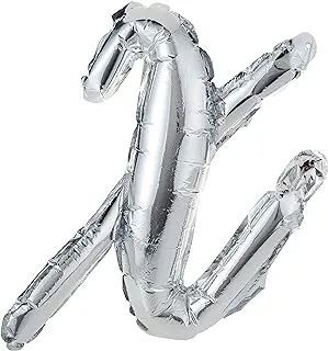 The Party Popper Script Letterx' Foil Balloon, Silver