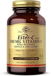 Solgar Ester-C Plus 500 mg، Vitamin C Vegetable Capsules (Ester-C Ascorbate Complex) ، 100 كبسولة نباتية