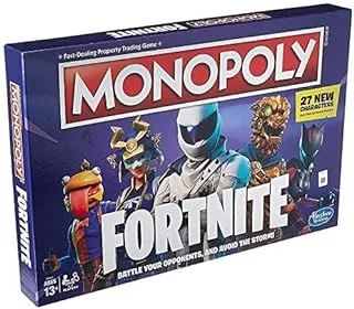 لعبة لوحة Monopoly Fortnite Edition مستوحاة من لعبة فيديو Fortnite للأعمار من 13 عامًا فما فوق