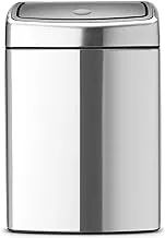 Brabantia Rectangular Touch Bin, 10 L - Fingerprint Proof Matt Steel