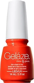 Gelaze High Hopes Gel And Base Nail Polish 14 Ml, Bright Orange