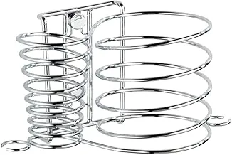 Wenko Hair Dryer And Straightener Holder, Milano, Steel, 21 X 11.5 X 12 cm, Chrome