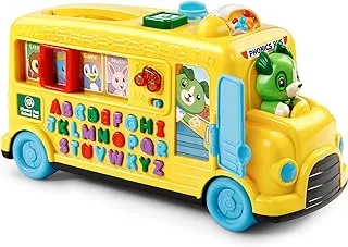 Leapfrog Musical Learning Bus,Letters Recognition,Phonetics,Yellow School Bus Toy Plays ABCs,and Wheels on the Bus,Multicolor