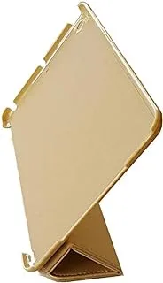 Tri-fold Smart Leather case Belk For Apple Ipad Air 2 [Gold Color] With Tempered Glass Protector