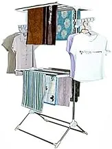 Leostar Double Layer Clothes Rack And Stand Drying Hanger CD1212, White